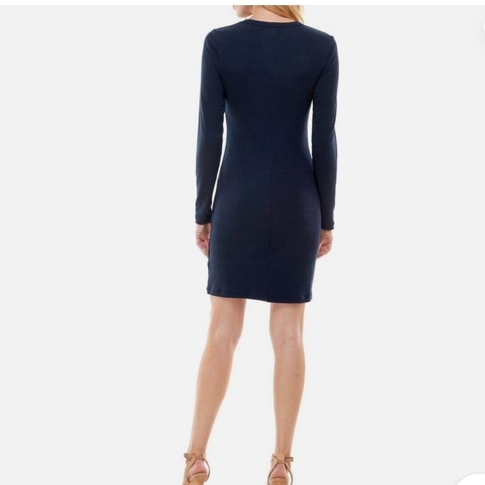 Socialite asymmetric cutout long sleeve bodycon mini dress size M - Picture 3 of 10